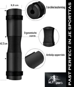MJ Sports Premium Barbell Pad - Nekbeschermer - Barpad - Nekkussen - Squats - Hip Thrusts - Fitness - Zwart -Fit Gear Verkoop 1010x1200 1