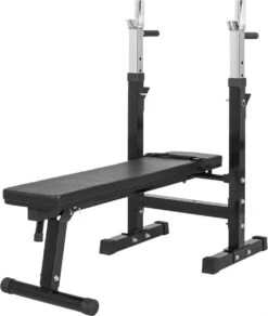 Gorilla Sports Halterbank Zwart Met 100 Kg Halterset - Fitnessbank - Verstelbaar - Halterstang Met Gewichten - Kunststof -Fit Gear Verkoop 1014x1200 3