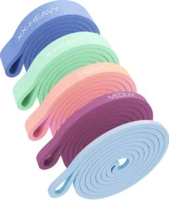 U Fit One® 5 Weerstandsbanden Set - Resistance Band Set - Pull Up Bands - Power Bands - 5 Verschillende Weerstanden -Fitness & Crossfit Elastiek - Powerlifting Banden - Home Workout - Stretch Bands - Ufitone