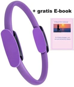N.W. Pilates/ Yoga Ring - Paars - Ø 38 Cm + Gratis E-book - Magic Circle - Weerstandsring - Sport Ring - Pilatus - Sporten - Thuis Sporten - Heuptrainer - Fitnessmaterialen - Buikspier Ring - Trainingsring