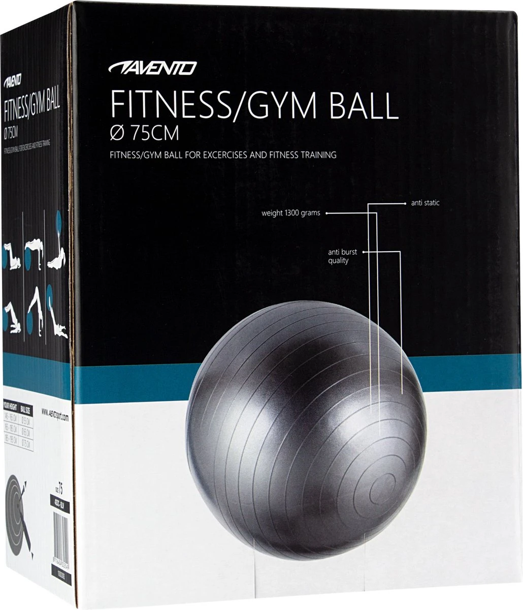 Avento Fitness/Gymbal - Ø 75 Cm - Zilver 8 Avento Fitness/Gymbal - Ø 75 Cm - Zilver - Afbeelding 6