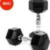 Core Power Hexa Dumbells Set - 2x 8 Kg - Gewichten Met Rubber Coating En Verchroomde Grip - Geschikt Voor Professioneel Gebruik, CrossFit En Thuis Fitness - Verkrijgbaar Van 1 Tm 25 Kg -Fit Gear Verkoop 1062x1200 1