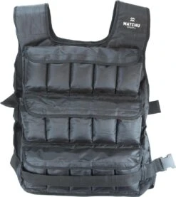 Matchu Sports - Verstelbaar Gewichtsvest - Gewichtsvest 20kg - Weight Vest - Hardlopen - Cardio - Zwart