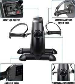 Umbro Stoelfiets - Met Computer - Hometrainer - Bureaufiets - Fietstrainer - Stoelfiets Met Handvaten - Zwart -Fit Gear Verkoop 1077x1200