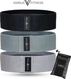 Varius Fitness® Pro Weerstandbanden - Resistance Bands - Bootybands - Hoge Kwaliteit - 3 Stuks - Inclusief Opbergzakje - Workout - Yoga - Benen En Billen - Thuis Sporten - Squat Bands -Fit Gear Verkoop 1080x1200 2