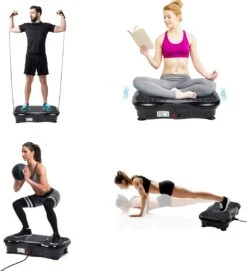 EVOLAND - Trilplaat Fitness Met Bluetooth Speaker - Ibration Plate Met 99 Snelheden En 5 Programma's - Incl Stretchbands En USB Port - Antislip Rubber - Trainingsapparatuur Voor Fitness En Uithoudingstraining -Fit Gear Verkoop 1092x1200