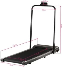 Opvouwbare Loopband - Loopband Elektrisch - Sport - Staal/ABS-kunststof - Zwart - 103x50x93 Cm -Fit Gear Verkoop 1103x1200