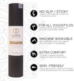 Love Generation ● Design Yoga Mat ● Fitness Mat ● Sacred Print ● Zwart -Fit Gear Verkoop 1103x1200 3