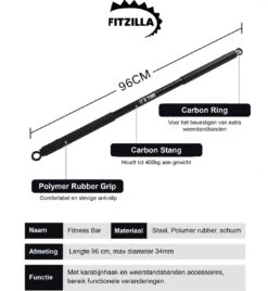 FITZILLA - Weerstandsband - Fitness Elastiek - Resistance Band - Tot 60kg - Halter - Opbergtas -Fit Gear Verkoop 1107x1200 1