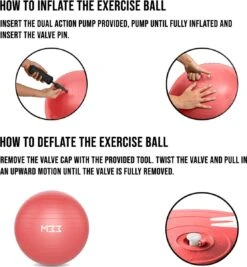 Fashion 33 Oefenbal - 55 Tot 85 Cm Extra Dikke Anti-Barst Yoga Bal Met Luchtpomp - Oefenbal Voor Fitness, Pilates, Zwangerschap, Kantoor - Core Training - Pilates Bal - Zitbal Kantoor Ergonomisch -Fit Gear Verkoop 1112x1200 1