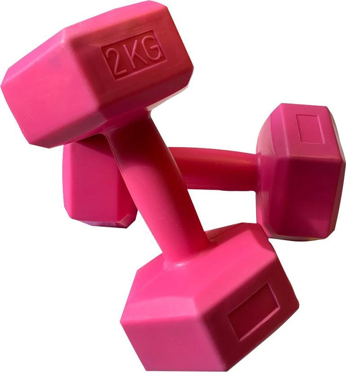 Merkloos Dumbbells - Set Van 2x 2kg - Roze 4 Merkloos Dumbbells - Set Van 2x 2kg - Roze - Afbeelding 2