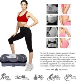 EVOLAND - Trilplaat Fitness Met Bluetooth Speaker - Ibration Plate Met 99 Snelheden En 5 Programma's - Incl Stretchbands En USB Port - Antislip Rubber - Trainingsapparatuur Voor Fitness En Uithoudingstraining -Fit Gear Verkoop 1124x1200