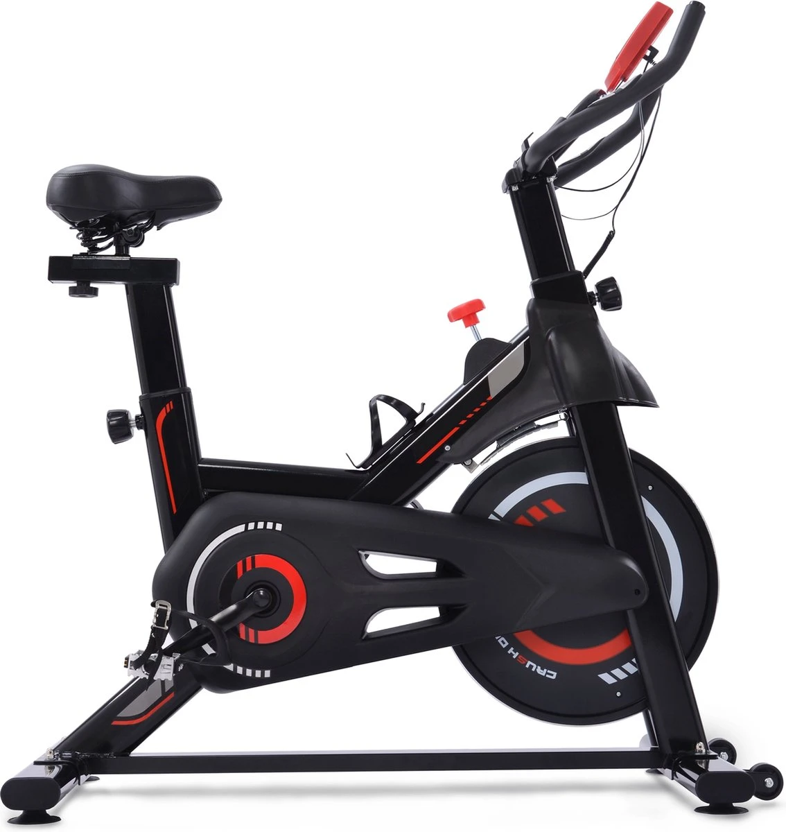Indoor Cycling Fiets Met Magnetische Weerstand - Stationaire Cardiogym Hometrainer - 6 Kg Vliegwiel En Verstelbaar Comfortabel Zitje - Zwart En Rood 12 Indoor Cycling Fiets Met Magnetische Weerstand - Stationaire Cardiogym Hometrainer - 6 Kg Vliegwiel En Verstelbaar Comfortabel Zitje - Zwart En Rood - Afbeelding 10
