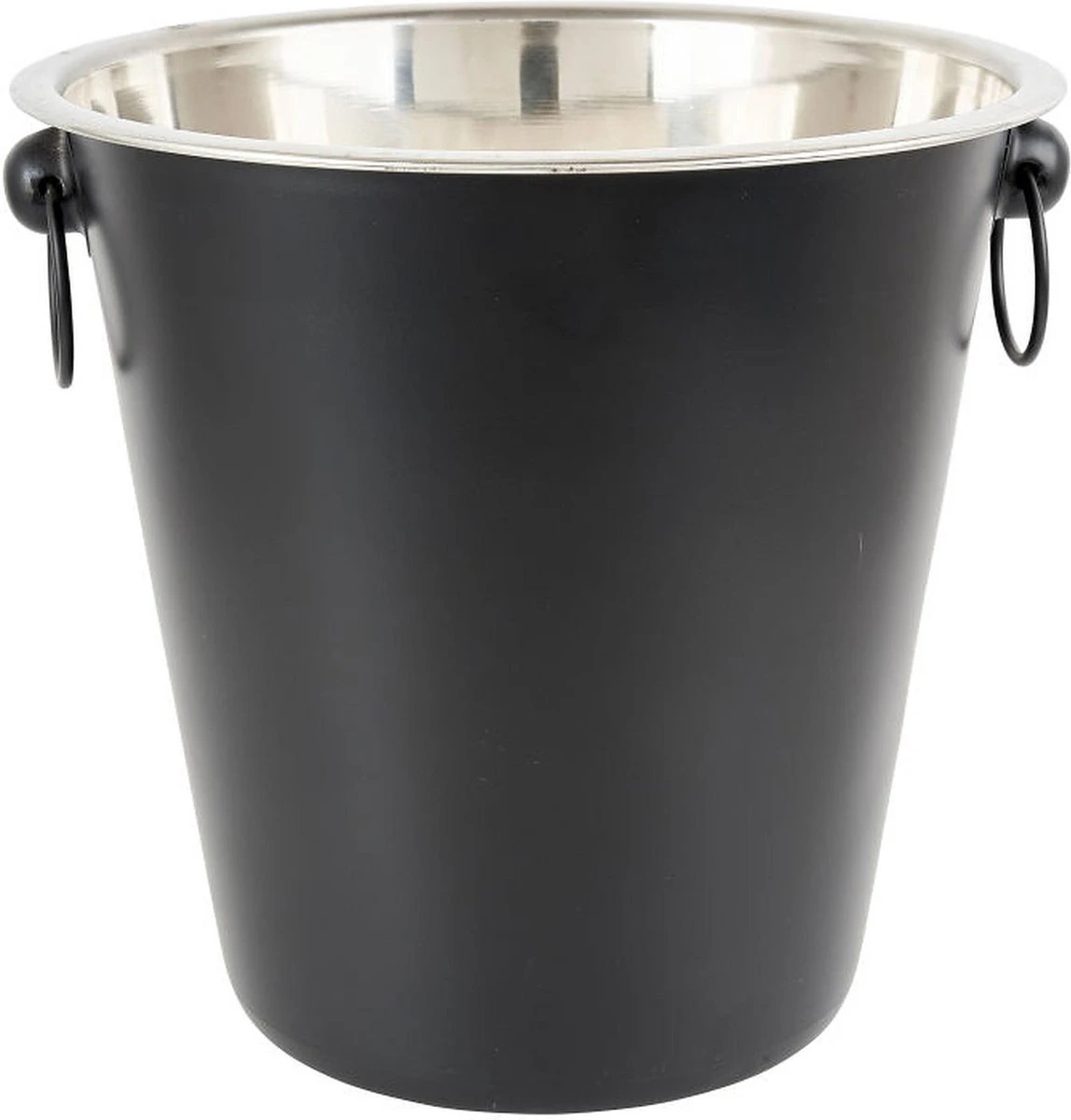 Merkloos Champagnekoeler - RVS - Mat Zwart - Ø 22 Cm 5 Merkloos Champagnekoeler - RVS - Mat Zwart - Ø 22 Cm - Afbeelding 3