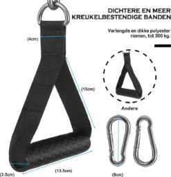 MJ Sports Premium Strap Handles Inclusief 2 Karabijnhaken - Handvatten Set - Voor Krachtstations En Weerstandsbanden - Cable Crossover - Fitness - Handgrepen Met D-ring - Zwart 19 MJ Sports Premium Strap Handles Inclusief 2 Karabijnhaken - Handvatten Set - Voor Krachtstations En Weerstandsbanden - Cable Crossover - Fitness - Handgrepen Met D-ring - Zwart -Fit Gear Verkoop 1163x1200