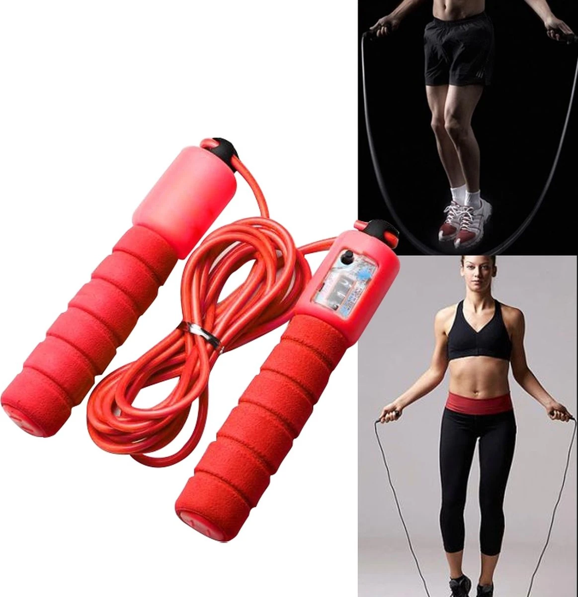 Merkloos Springtouwen Met Teller Sport Fitness Verstelbaar Snel Tellen Telling Springtouw Springtouw (rood) 3 Merkloos Springtouwen Met Teller Sport Fitness Verstelbaar Snel Tellen Telling Springtouw Springtouw (rood)