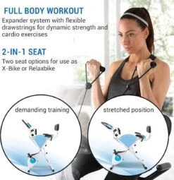 CAPITAL SPORTS Azura M3 Pro Hometrainer - Cardio Fiets - Fitness Trainer - X Bike Of Relaxbike - Magneetweerstand 8 Standen - Tablethouder - Expandersysteem -Fit Gear Verkoop 1164x1200