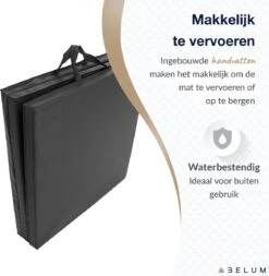 Yoga Mat Opvouwbaar Yogamat Fitness Mat Fitnessmat - Sport Mat - Fitnessmat Opvouwbaar - Multifunctioneel - 3-delig - 180x60cm - 5cm Dik - Zwart - Belum -Fit Gear Verkoop 1170x1200 1