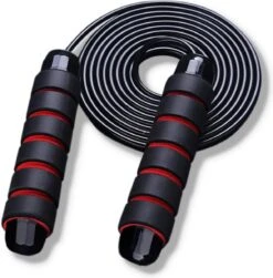 Merkloos Sport Springtouw Voor Fitness - Jump Rope - Afvallen - Resistance Band - Weerstandsbanden - Fitness Elastiek - 170 Gram - Rood