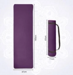 Eco Yoga Mat - Inclusief Draagriem - Fitness Mat Anti Slip - Extra Dik (6 Mm) - 183 X 61 X 0,6 Cm - Paars - Diverse Kleuren - Hoge Korting -Fit Gear Verkoop 1182x1200 5