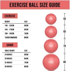 Fashion 33 Oefenbal - 55 Tot 85 Cm Extra Dikke Anti-Barst Yoga Bal Met Luchtpomp - Oefenbal Voor Fitness, Pilates, Zwangerschap, Kantoor - Core Training - Pilates Bal - Zitbal Kantoor Ergonomisch -Fit Gear Verkoop 1182x1200 6