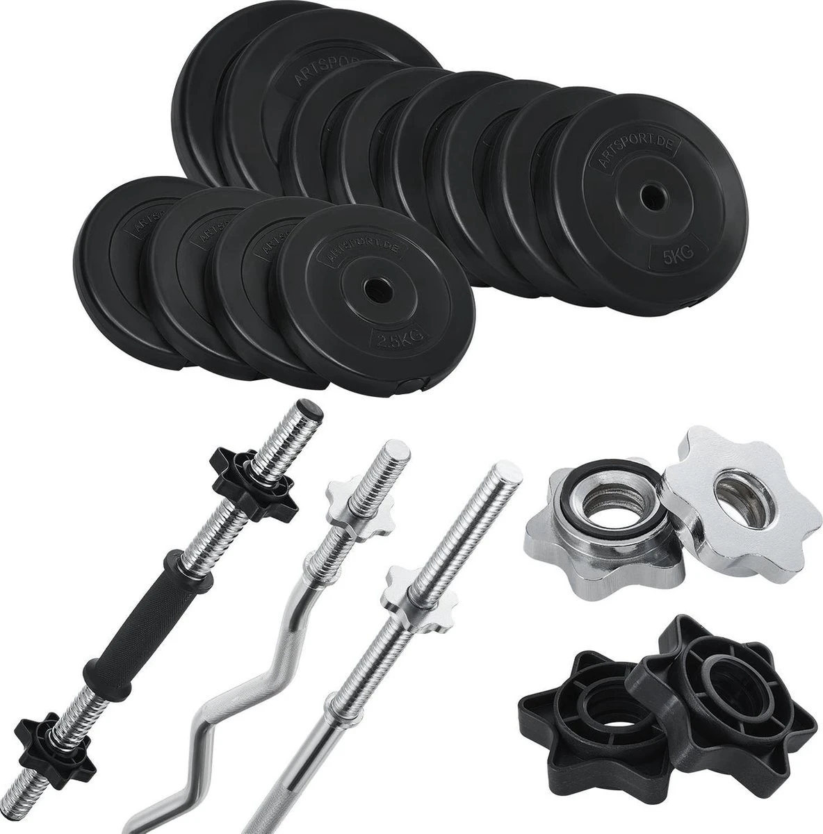 Halterset 3 In 1 / 60kg Halterstang 3 Halterset 3 In 1 / 60kg Halterstang