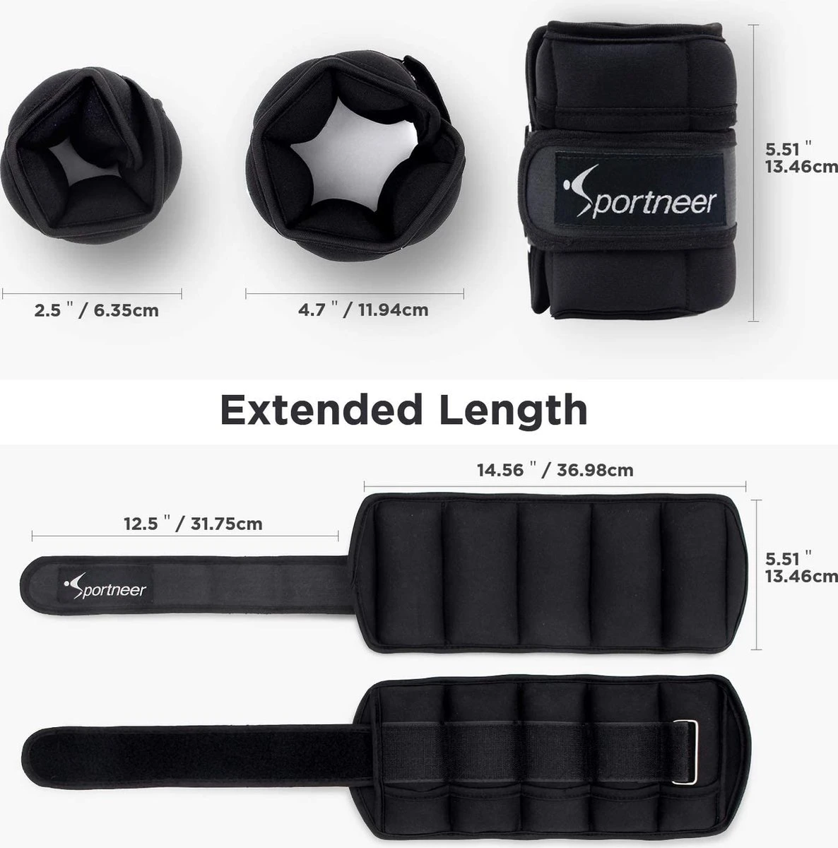 Gewichtsmanchetten, Verstelbare Enkelgewichten Set, Voet-/polsgewicht Manchetten, 1,0 Kg Tot 4,6 Kg Gewichten, 1 Paar Voor Benen En Armen, Verpakking Van 2 Stuks Voor Fitness, Wandelen, Hardlopen 4 Gewichtsmanchetten, Verstelbare Enkelgewichten Set, Voet-/polsgewicht Manchetten, 1,0 Kg Tot 4,6 Kg Gewichten, 1 Paar Voor Benen En Armen, Verpakking Van 2 Stuks Voor Fitness, Wandelen, Hardlopen - Afbeelding 2