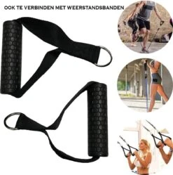 MJ Sports Premium Strap Handles Inclusief 2 Karabijnhaken - Handvatten Set - Voor Krachtstations En Weerstandsbanden - Cable Crossover - Fitness - Handgrepen Met D-ring - Zwart 23 MJ Sports Premium Strap Handles Inclusief 2 Karabijnhaken - Handvatten Set - Voor Krachtstations En Weerstandsbanden - Cable Crossover - Fitness - Handgrepen Met D-ring - Zwart -Fit Gear Verkoop 1188x1200 1