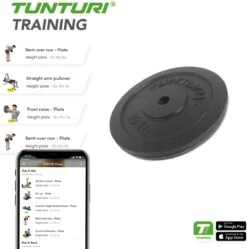 Tunturi Halterschijf - Halter Gewichten - 1 X 10 Kg - Ø 30 Mm - Gietijzer - Incl. Gratis Fitness App -Fit Gear Verkoop 1188x1200 19
