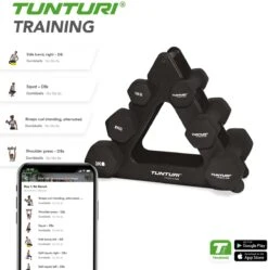 Tunturi Gewichten - Halterset - Dumbbell Set - Neopreen Dummbbells - 1 T/m 3kg - 3 Paar - Incl. Gratis Fitness App 20 Tunturi Gewichten - Halterset - Dumbbell Set - Neopreen Dummbbells - 1 T/m 3kg - 3 Paar - Incl. Gratis Fitness App -Fit Gear Verkoop 1188x1200 4