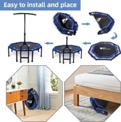 FOXSPORT Hoogwaardige Fitness Trampoline Met Handvat - Opvouwbare Trampoline - Volwassene Of Kindertrampoline Tot 120 Kg - Inclusief Handgrip - Sport Trampoline -Fit Gear Verkoop 1189x1200