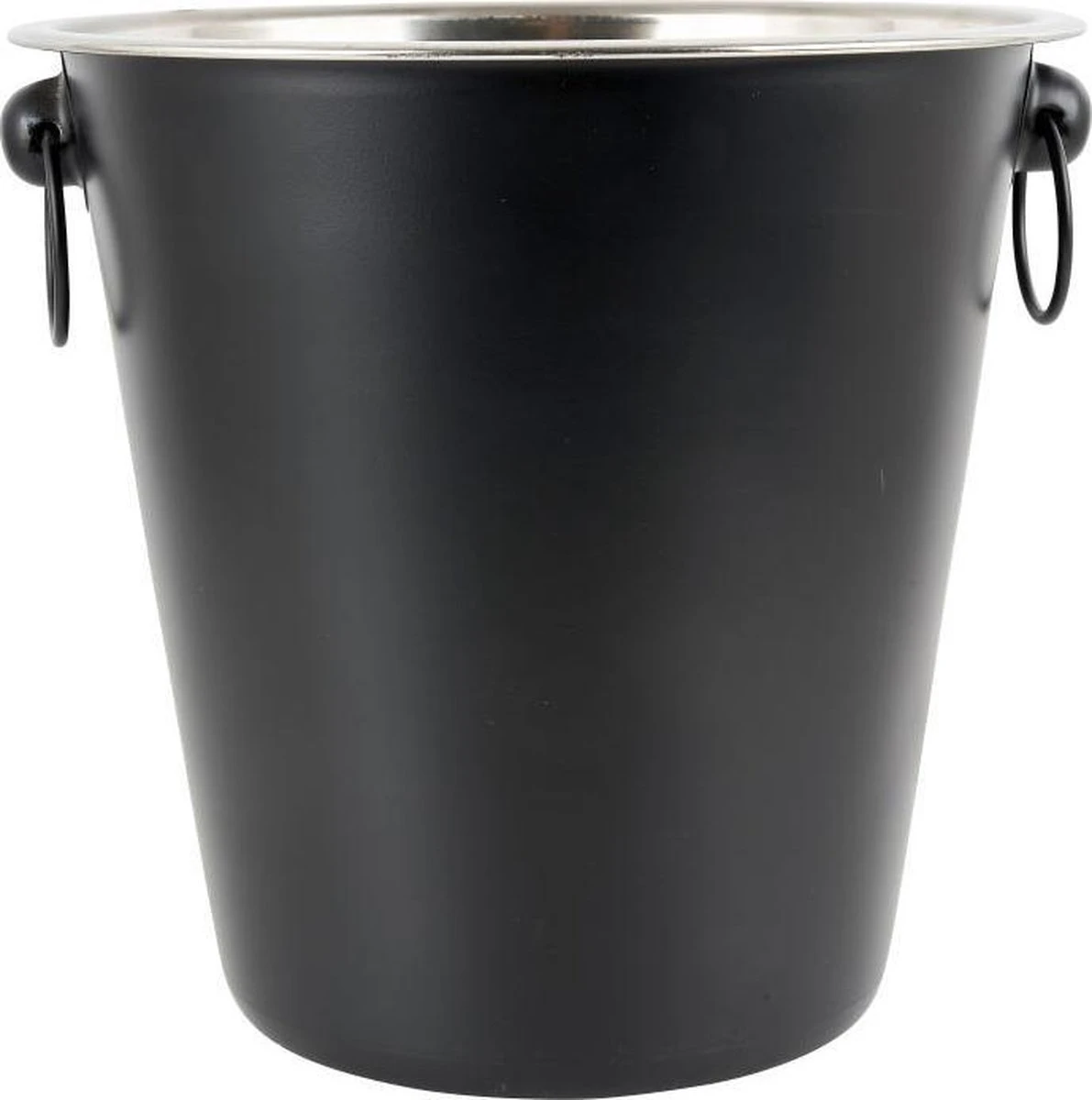 Merkloos Champagnekoeler - RVS - Mat Zwart - Ø 22 Cm 6 Merkloos Champagnekoeler - RVS - Mat Zwart - Ø 22 Cm - Afbeelding 4