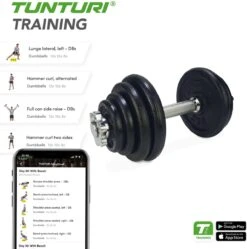 Tunturi Gewichten Gietijzer Totaal 20kg - Halterset Met Schroefsluiting - Dumbbell Set - 1 Halterstang - 30mm - Incl. Gratis Fitness App 11 Tunturi Gewichten Gietijzer Totaal 20kg - Halterset Met Schroefsluiting - Dumbbell Set - 1 Halterstang - 30mm - Incl. Gratis Fitness App -Fit Gear Verkoop 1192x1200 11