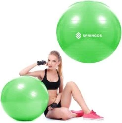 Springos Fitness Bal | Zitbal | Yoga Bal | Fitness | Groen | Inclusief Pomp | 65 Cm 13 Springos Fitness Bal | Zitbal | Yoga Bal | Fitness | Groen | Inclusief Pomp | 65 Cm -Fit Gear Verkoop 1192x1200 19