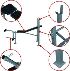 Fitnessbank - Bankdrukbank - Krachttraining - Fitness Bank - Bench Press - Leg Curl -Fit Gear Verkoop 1195x1200 10