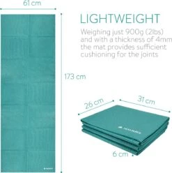 Navaris Opvouwbare Yogamat Voor Op Reis - 4 Mm Dikke Sportmat - Antislip Fitnessmat Voor Yoga, Pilates En Fitness - Geschikt Voor Binnen En Buiten -Fit Gear Verkoop 1195x1200 14