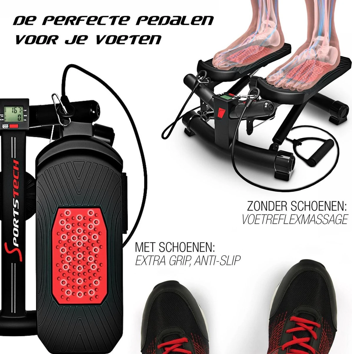 Sportstech STX300 | Stepper | Home Fitness Thuis | Inclusief Trekkoorden 5 Sportstech STX300 | Stepper | Home Fitness Thuis | Inclusief Trekkoorden - Afbeelding 3