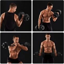 Hoppa! Halterset,verstelbare Kunststof Dumbbell Set, Met Aansluitende Stalen Buis, Halters, Dumbbell Set, 20 Kg/30 Kg, Workout Fitness Training, 1 Paar, -Fit Gear Verkoop 1195x1200 8