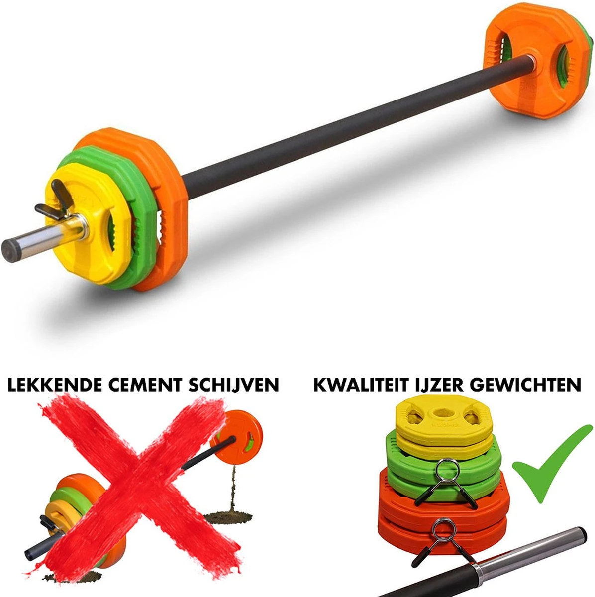 Rubber DualGrip Aerobic Pump Set - 20 KG - Bodypump Halterset Barbell Met Dual Grip Gewichten Voor Pump Fitness 3 Rubber DualGrip Aerobic Pump Set - 20 KG - Bodypump Halterset Barbell Met Dual Grip Gewichten Voor Pump Fitness