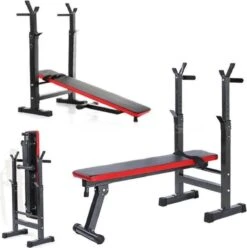 Merkloos Halterbank Trainingsbank - Rood / Zwart - Max. 200 Kg -Fit Gear Verkoop 1196x1200 3