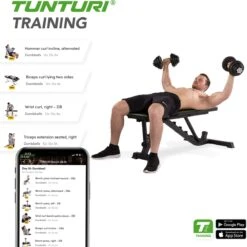 Tunturi UB40 Utility Bench Fitnessbank - Halterbank - Trainingsbank - Buikspierbank - Verstelbaar -Fit Gear Verkoop 1198x1200 3