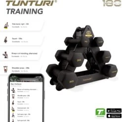 Tunturi Gewichten Centuri - Halterset - Dumbbell Set - Neopreen Dummbbells - 1 T/m 3kg - 3 Paar - Incl. Gratis Fitness App 16 Tunturi Gewichten Centuri - Halterset - Dumbbell Set - Neopreen Dummbbells - 1 T/m 3kg - 3 Paar - Incl. Gratis Fitness App -Fit Gear Verkoop 1198x1200 5