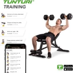 Tunturi UB80 Halterbank Verstelbaar - Fitnessbank Belastbaar Tot 200kg - Trainingsbank & Buikspierbank In één - Incl. Gratis Tunturi Training App 14 Tunturi UB80 Halterbank Verstelbaar - Fitnessbank Belastbaar Tot 200kg - Trainingsbank & Buikspierbank In één - Incl. Gratis Tunturi Training App -Fit Gear Verkoop 1198x1200 7