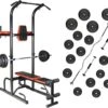 Fitness Trainer - Pull Up Toren - Dip Station – Push Up Bar - Dip Rack Halterbank Inc. 50 Kg GEWICHTEN + Sportbank Fitnessbank + Halterschijven + 3 Halterstangen - Multifunctioneel - Volledig Instelbaar - Opklapbaar 2 Fitness Trainer - Pull Up Toren - Dip Station – Push Up Bar - Dip Rack Halterbank Inc. 50 Kg GEWICHTEN + Sportbank Fitnessbank + Halterschijven + 3 Halterstangen - Multifunctioneel - Volledig Instelbaar - Opklapbaar -Fit Gear Verkoop 1200x1017 2