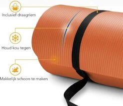Sens Design Fitness Mat XL - Yogamat - 190x100x1.5 Cm - Oranje -Fit Gear Verkoop 1200x1033 1
