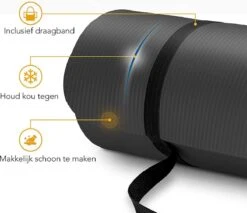 Sens Design Fitness Mat XL - Yogamat - 190x100x1.5 Cm - Zwart -Fit Gear Verkoop 1200x1034 8