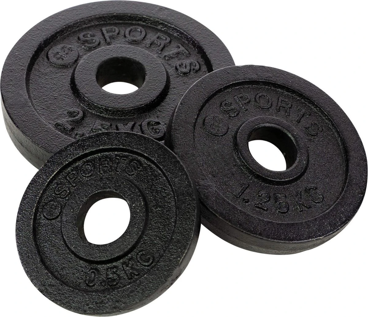 RS Sports Dumbellset - Halterset Met Gewichten - Totaal 20 Kg - 2 Stangen - Zwart 10 RS Sports Dumbellset - Halterset Met Gewichten - Totaal 20 Kg - 2 Stangen - Zwart - Afbeelding 8