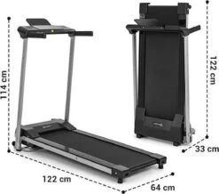 Klarfit Treado Active Loopband - 10 Km/h - 1PK - 36 X 100 Cm - Bluetooth - Trainingscomputer Met Tablethouder - Touch-display -Fit Gear Verkoop 1200x1057