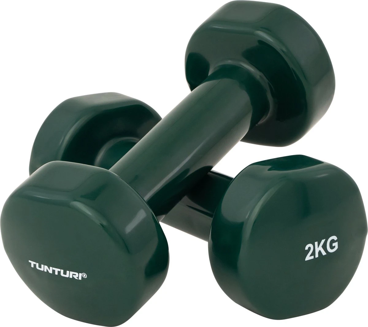 Tunturi Dumbbell Set - 2 X 2,0 Kg - Vinyl - Groen - Incl. Gratis Fitness App 3 Tunturi Dumbbell Set - 2 X 2,0 Kg - Vinyl - Groen - Incl. Gratis Fitness App