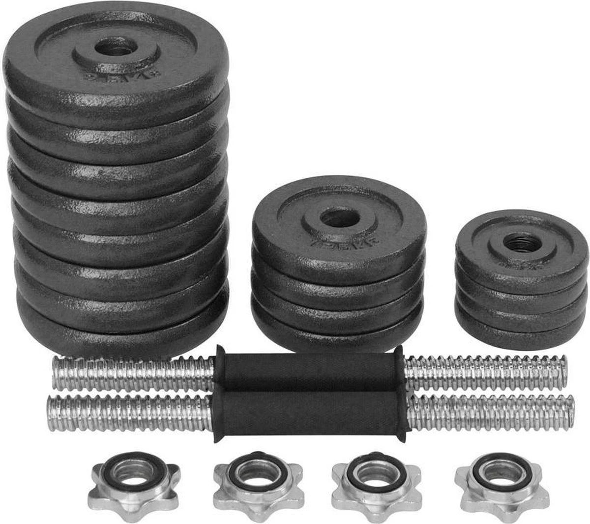 Verstelbare Dumbbell Set 30 Kg Met Koffer - Gietijzeren Gewichten - 2x 15 Kg 8 Verstelbare Dumbbell Set 30 Kg Met Koffer - Gietijzeren Gewichten - 2x 15 Kg - Afbeelding 6